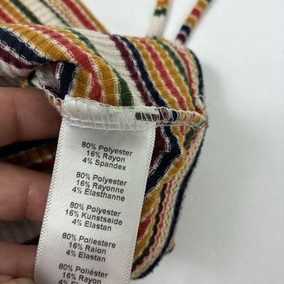 ⭐️ Project Social T Urban Outfitters Tank Top Crop Sz M Rainbow Kidcore - Picture 5 of 6